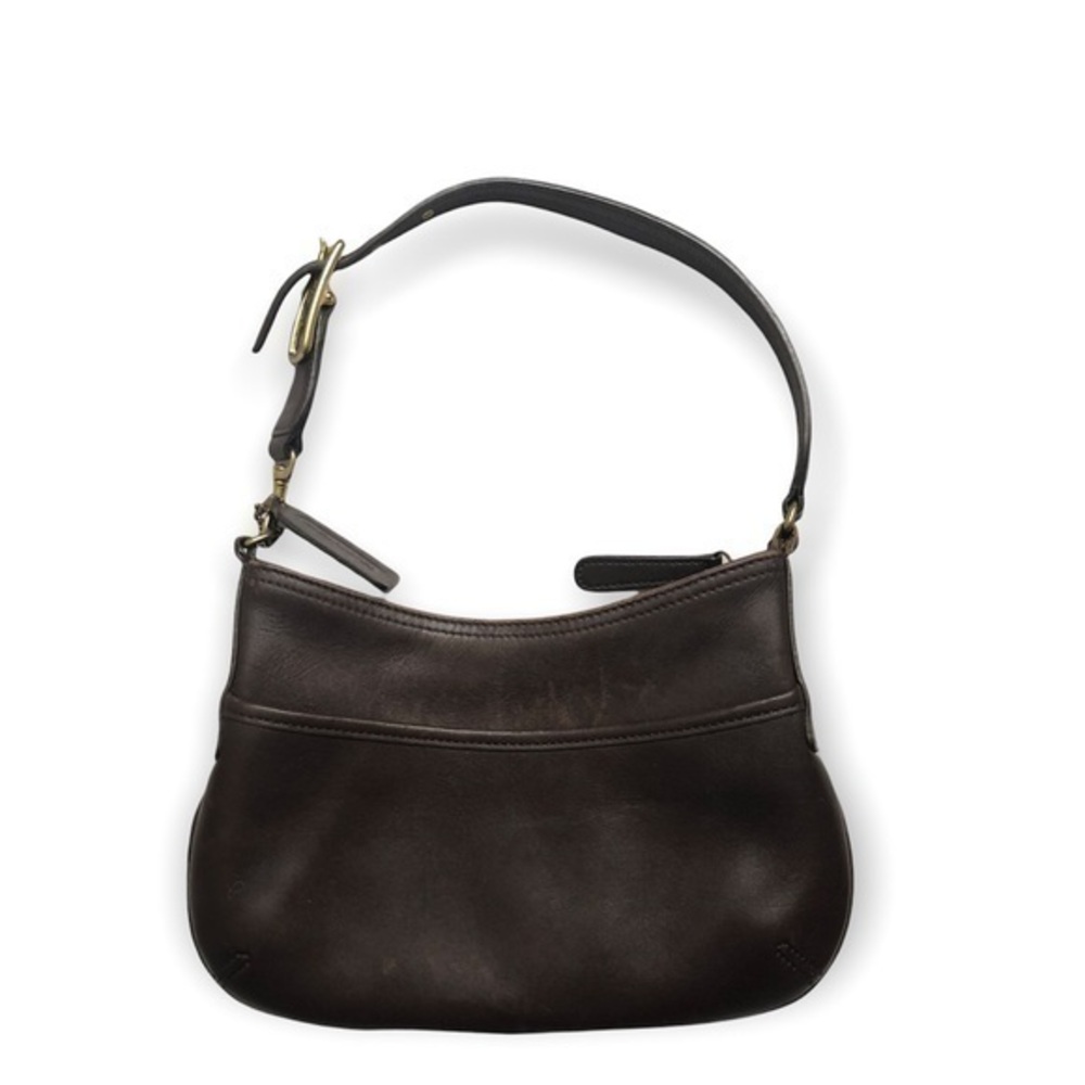 COACH Y2K vintage Legacy West Demi Pouch Shoulder Bag 9295 brown Leather